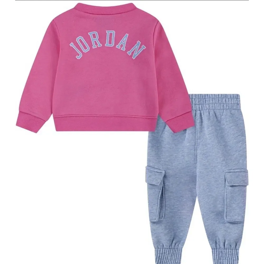NIKE JORDAN JUMPMAN | toddler fleece glitter logo sweatsuit 2pc. Set | 2T